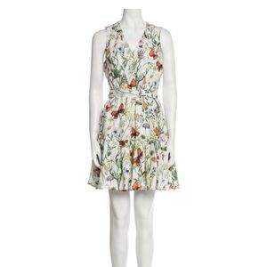 Christian Lacroix Butterfly Print Wrap Dress size s